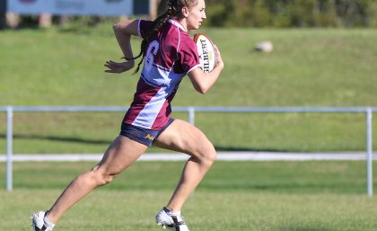 Mackenzie Sadler in full flight. Mackenzie Sadler in full flight.